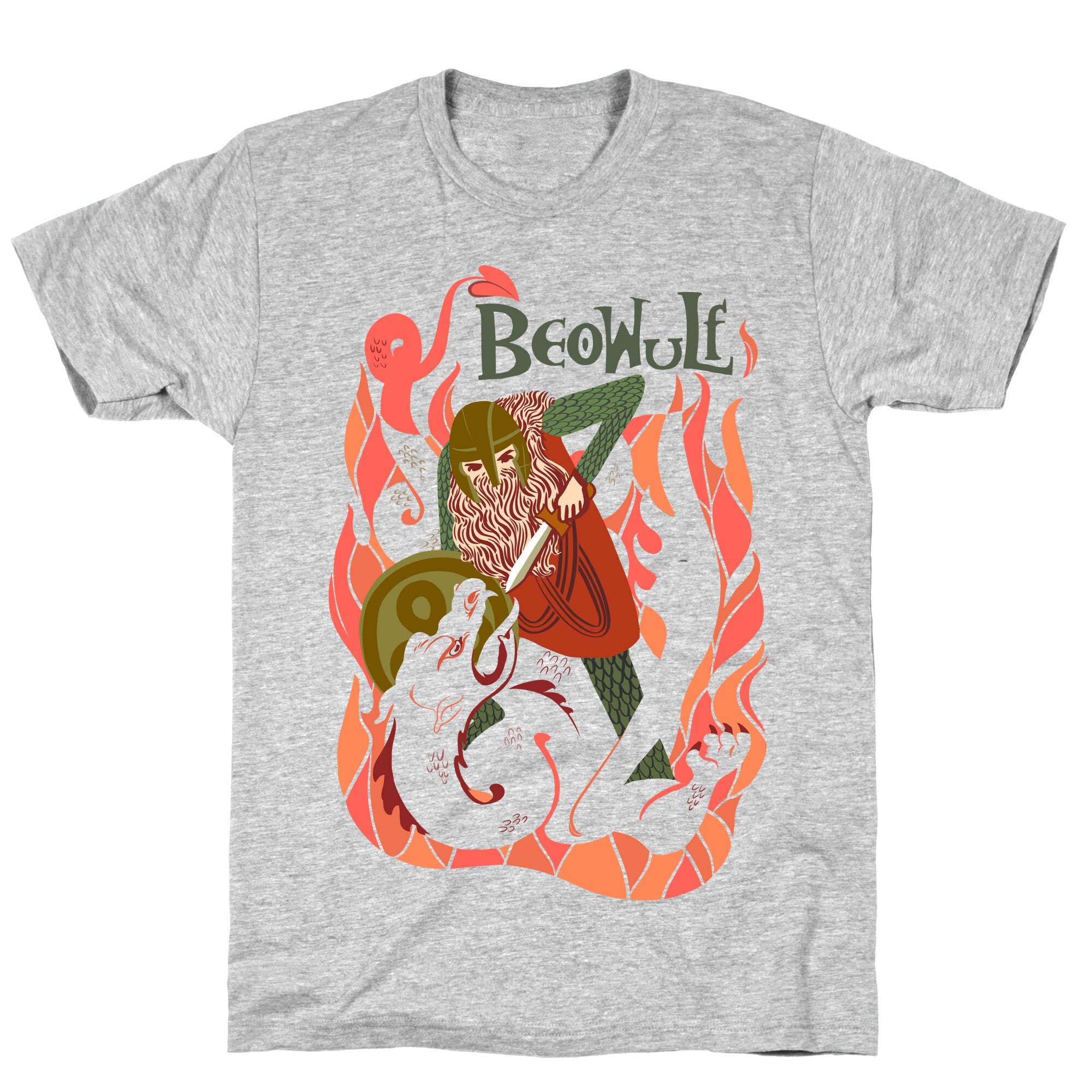 Medieval Epic Beowulf Book Cover T-Shirt